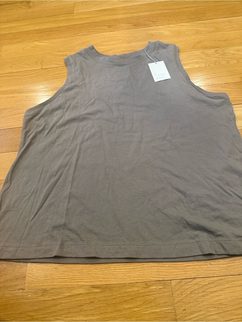 a.new day women’s brown short sleeve shirt size xlarge .nwt